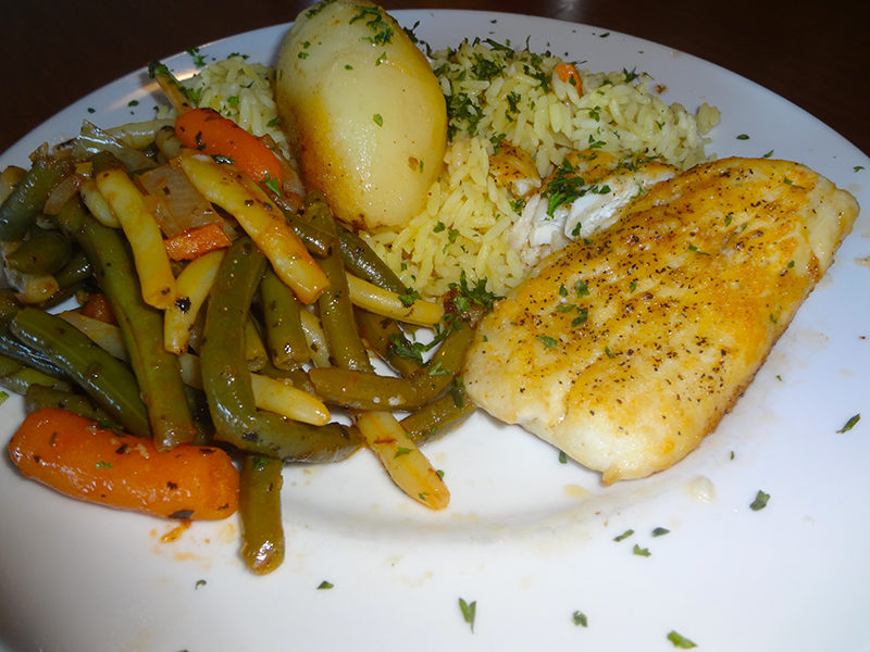 Baked Halibut at Kisamos Taverna