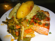 Broiled Fillet of Salmon at Kisamos Greek Taverna