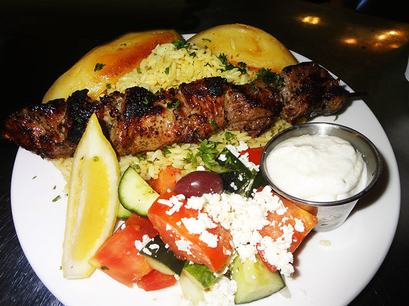 Pork Souvlakia at Kisamos Greek Taverna