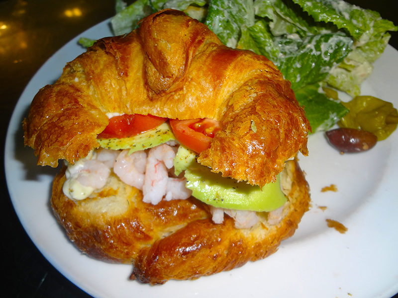 Shrimp and Avocado Croissant at Kisamos Taverna