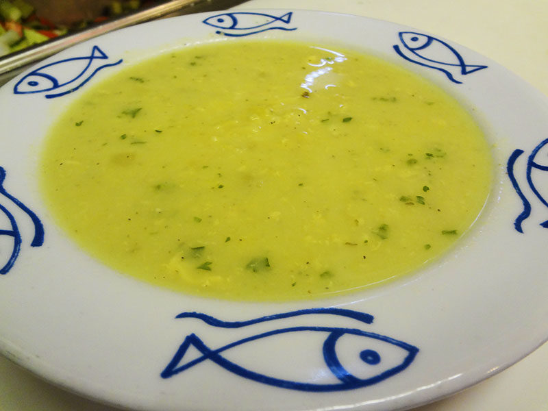 Soup of the Day - Augolemino or Lemon Soup at Kisamos