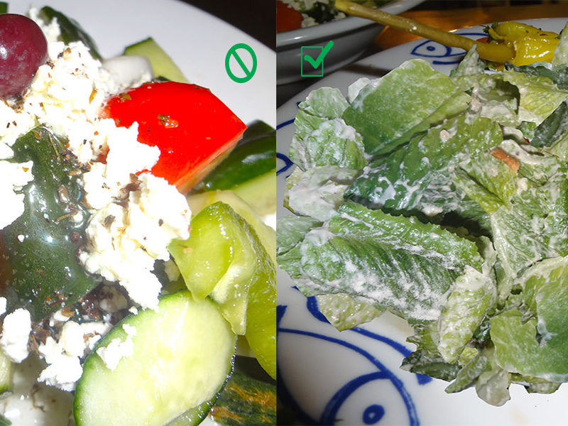 Substitute Caesar for Greek Salad at Kisamos